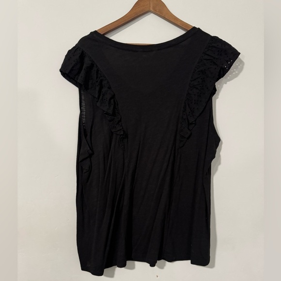 Terra & sky - Black ruffle Cap sleeves - Picture 5 of 6